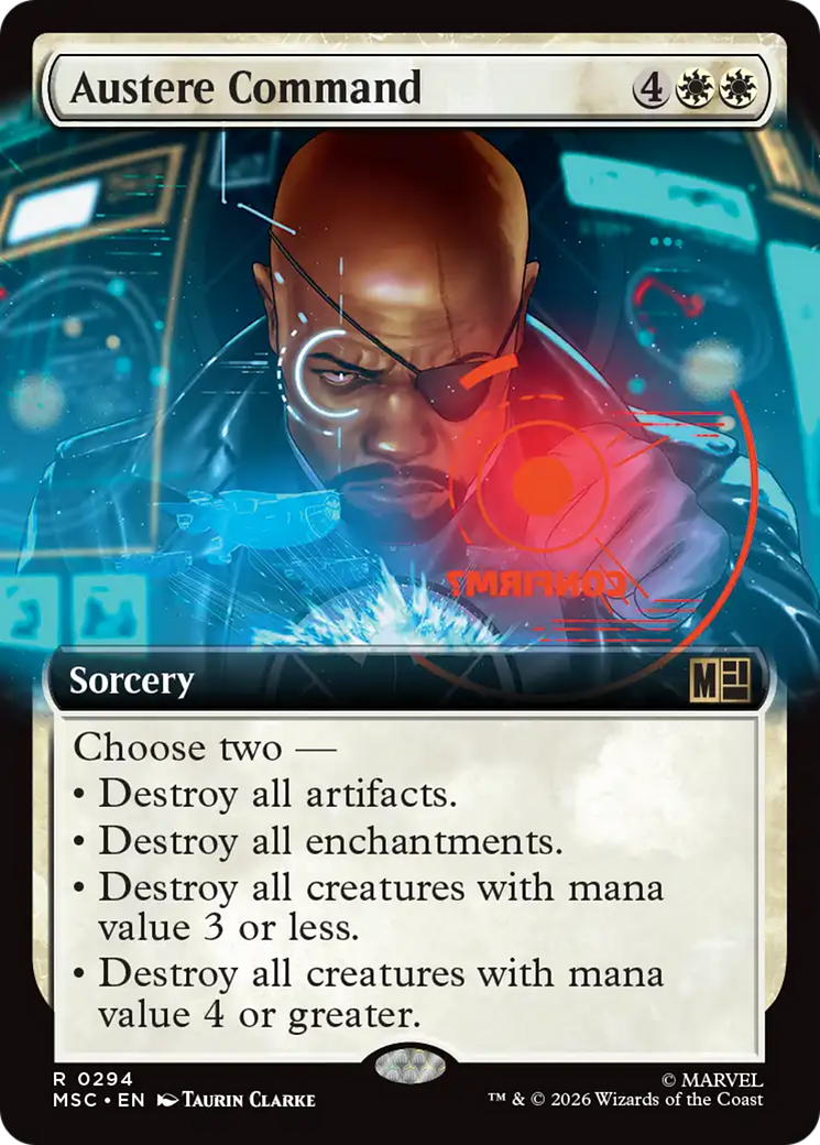 Austere Command (Extended Art) [Marvel Super Heroes Commander] | Gear Gaming Bentonville