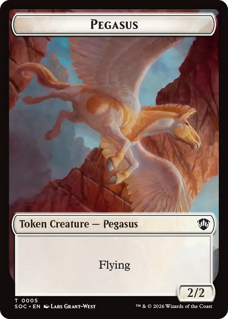 Contract // Pegasus Double-Sided Token [Secrets of Strixhaven Commander Tokens] | Gear Gaming Bentonville