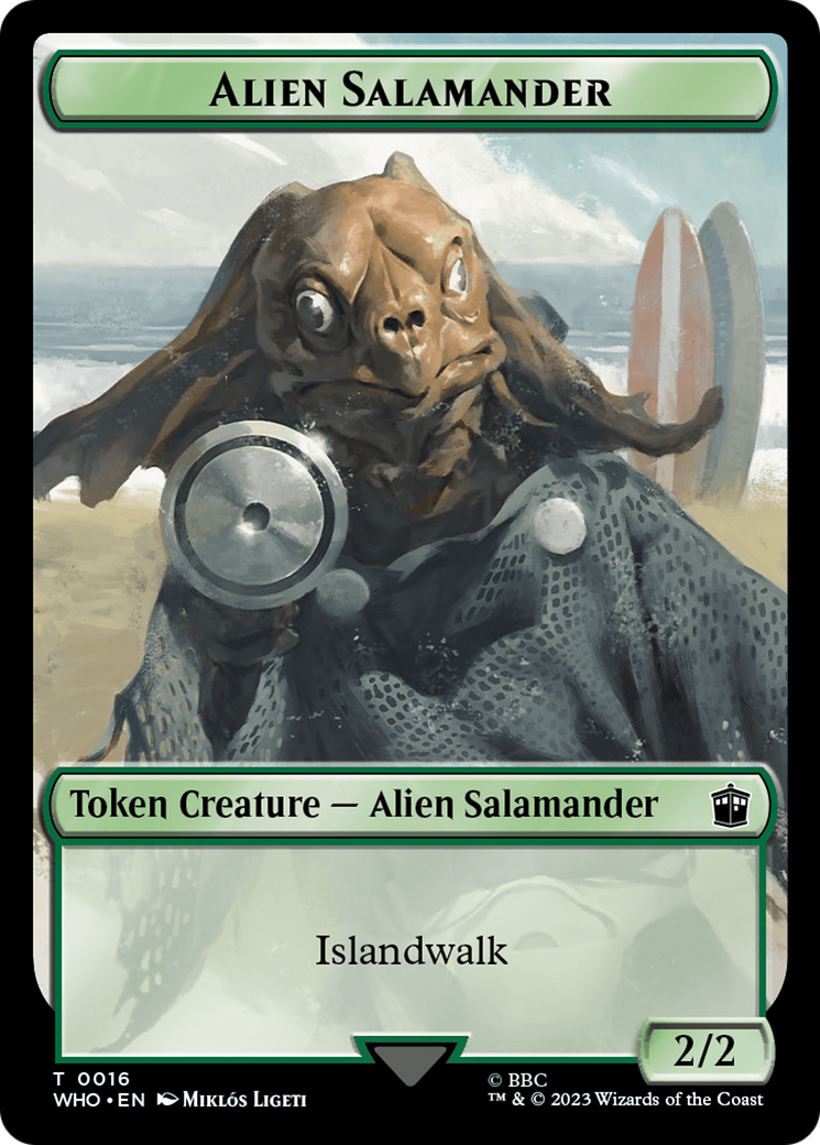 Alien Salamander // Mutant Double-Sided Token [Doctor Who Tokens] | Gear Gaming Bentonville