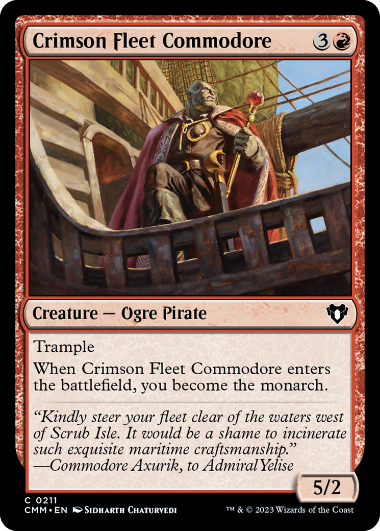 Crimson Fleet Commodore [Commander Masters] | Gear Gaming Bentonville