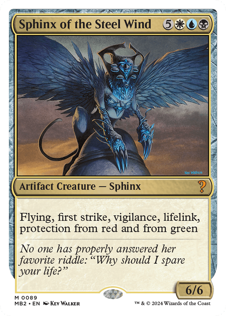 Sphinx of the Steel Wind (White Border) [Mystery Booster 2] | Gear Gaming Bentonville