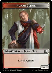 Human Cleric // Plot Double-Sided Token [Outlaws of Thunder Junction Tokens] | Gear Gaming Bentonville