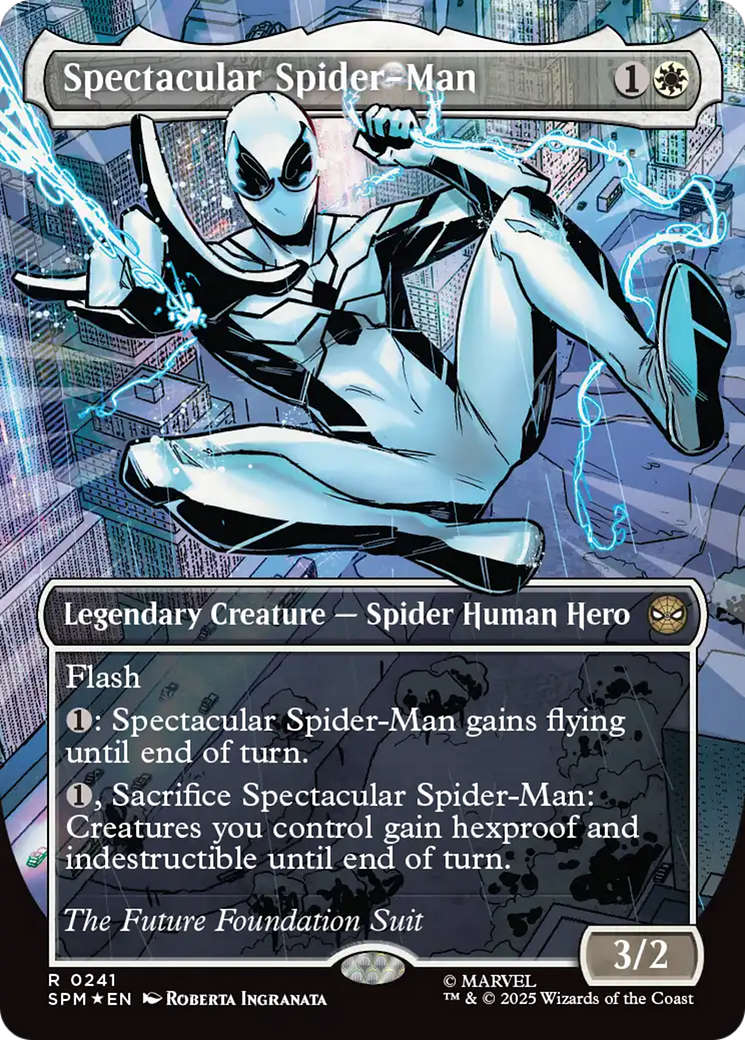 Spectacular Spider-Man (0241) (Borderless) (Textured Foil) [Marvel's Spider-Man] | Gear Gaming Bentonville