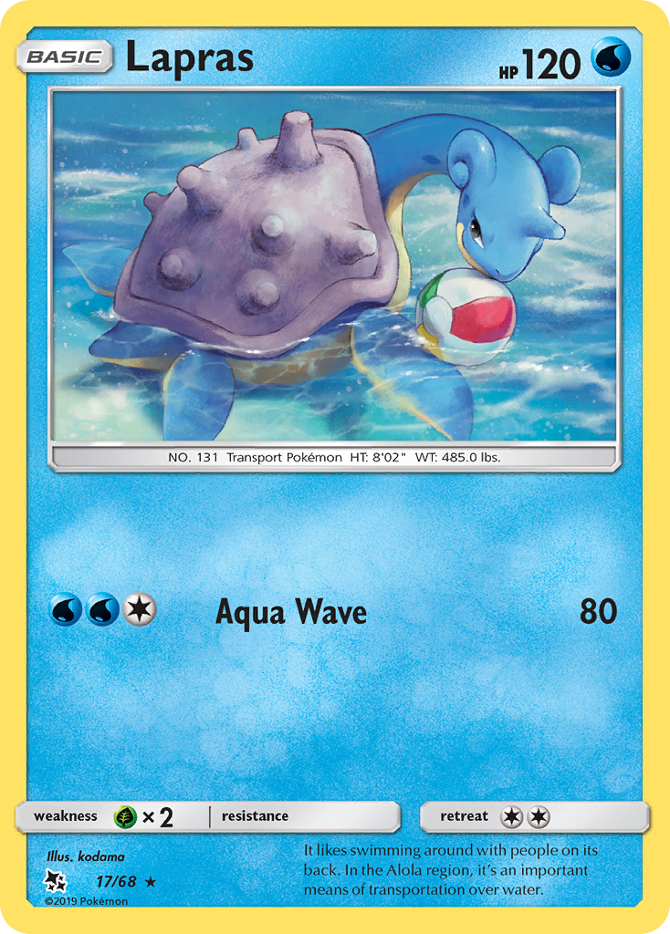 Lapras (17/68) [Sun & Moon: Hidden Fates] | Gear Gaming Bentonville