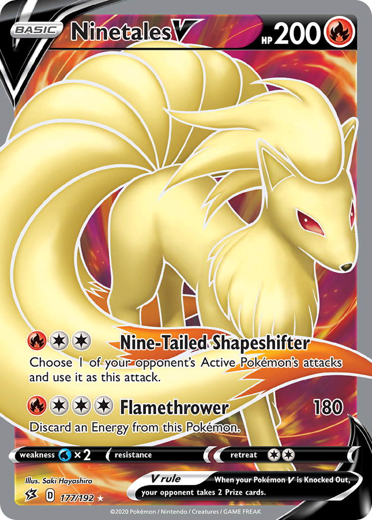 Ninetales V (177/192) [Sword & Shield: Rebel Clash] | Gear Gaming Bentonville