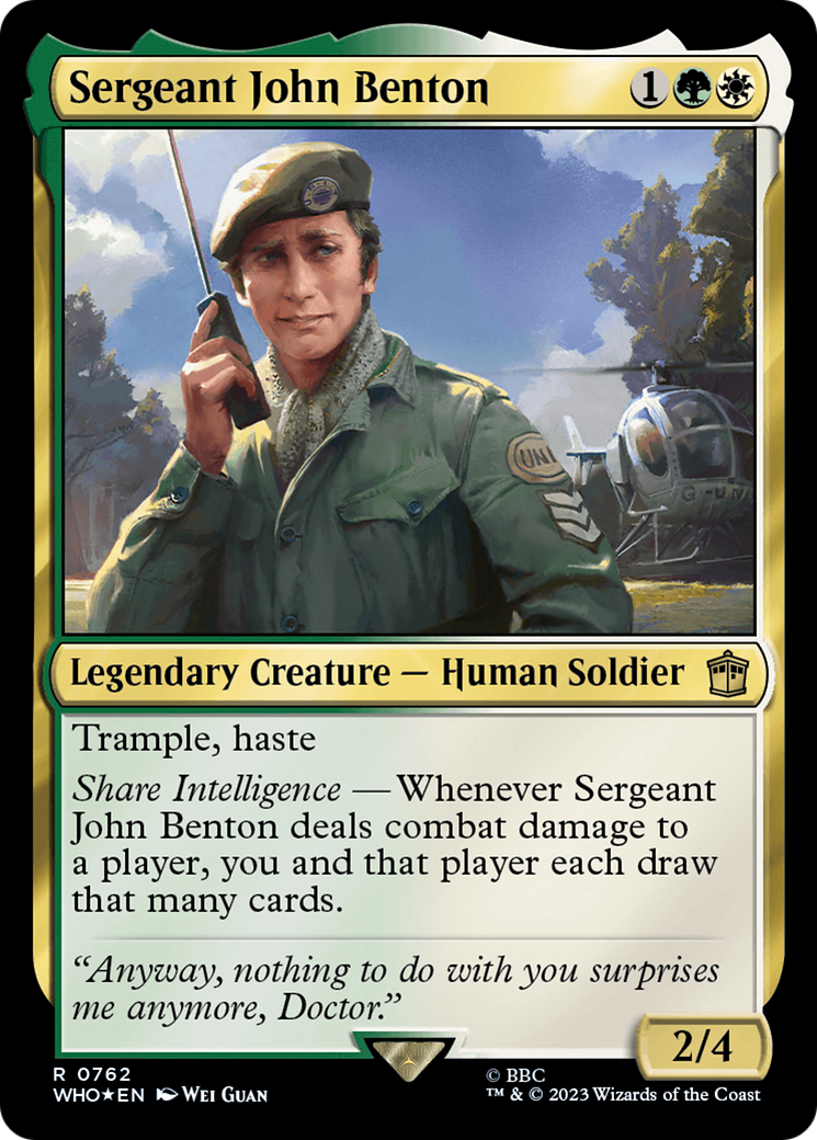 Sergeant John Benton (Surge Foil) [Doctor Who] | Gear Gaming Bentonville