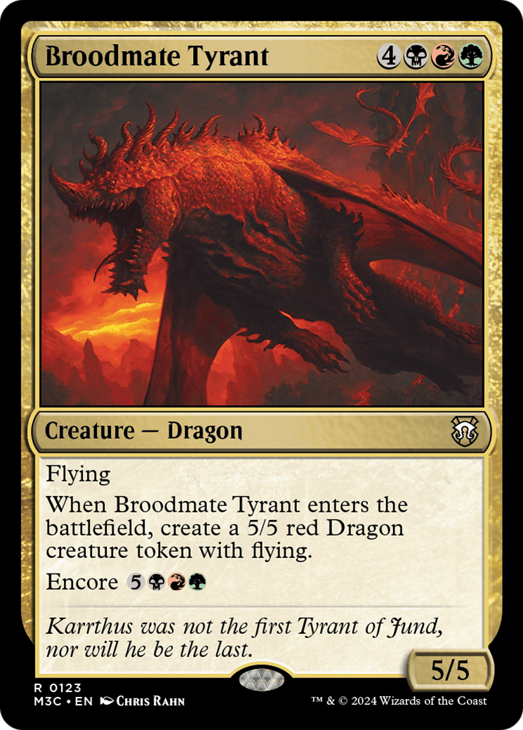 Broodmate Tyrant (Extended Art) (Ripple Foil) [Modern Horizons 3 Commander] | Gear Gaming Bentonville