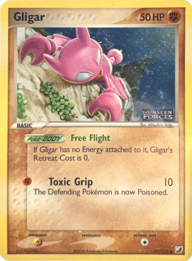 Gligar (57/115) (Stamped) [EX: Unseen Forces] | Gear Gaming Bentonville