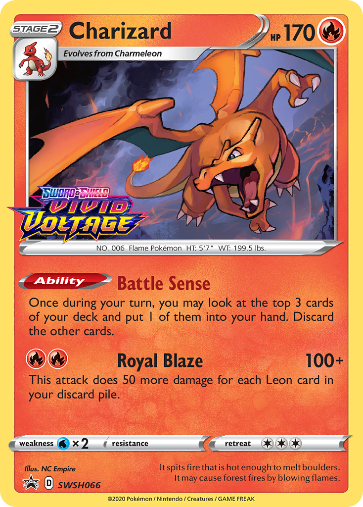 Charizard (SWSH066) (Prerelease Promo) [Sword & Shield: Black Star Promos] | Gear Gaming Bentonville