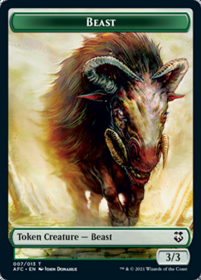 Beast // Dragon Spirit Double-Sided Token [Dungeons & Dragons: Adventures in the Forgotten Realms Commander Tokens] | Gear Gaming Bentonville