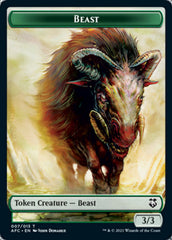 Beast // Dragon Spirit Double-Sided Token [Dungeons & Dragons: Adventures in the Forgotten Realms Commander Tokens] | Gear Gaming Bentonville