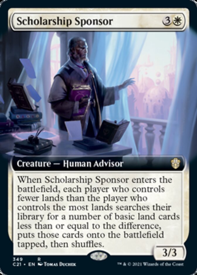 Scholarship Sponsor (Extended Art) [Commander 2021] | Gear Gaming Bentonville