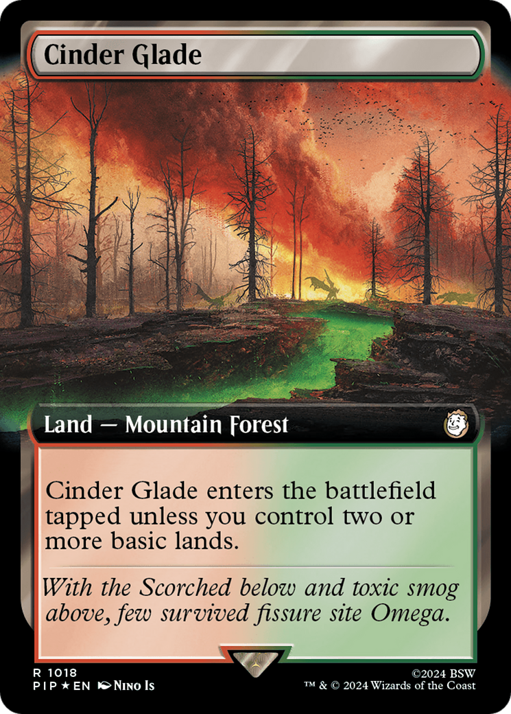 Cinder Glade (Extended Art) (Surge Foil) [Fallout] | Gear Gaming Bentonville