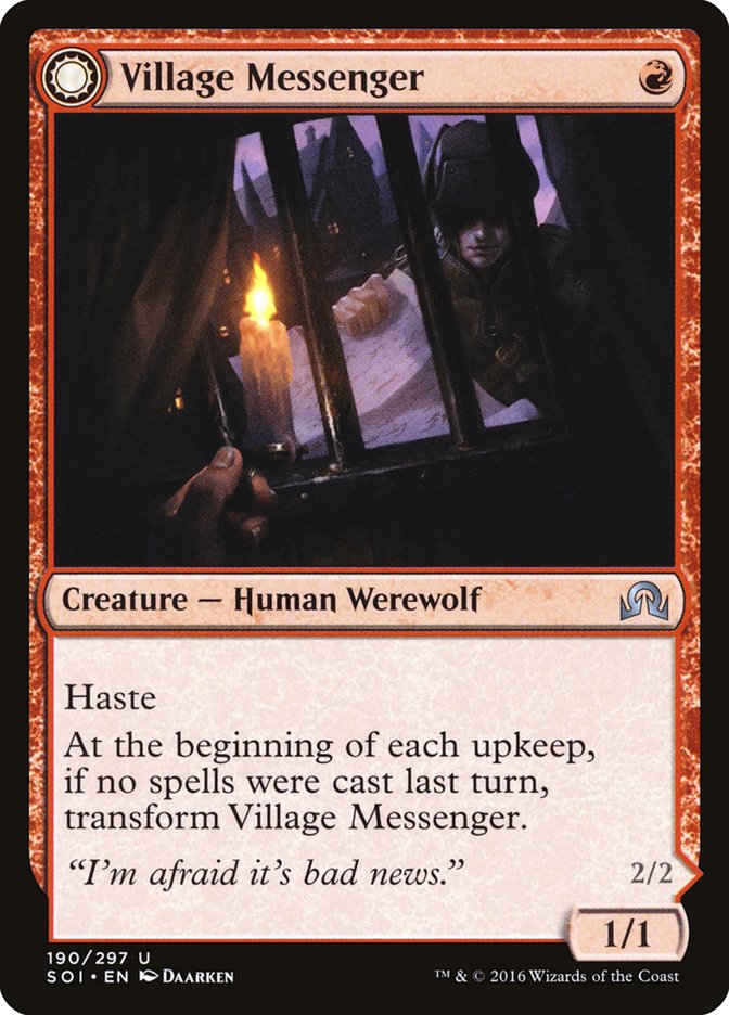 Village Messenger // Moonrise Intruder [Shadows over Innistrad] | Gear Gaming Bentonville