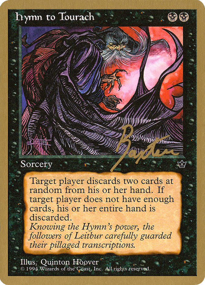 Hymn to Tourach (Cloak) (George Baxter) [Pro Tour Collector Set] | Gear Gaming Bentonville
