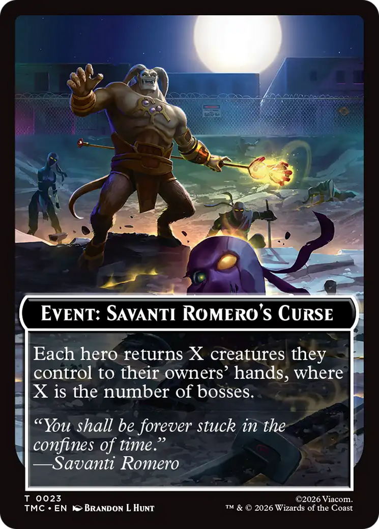 Event: Savanti Romero's Curse [Teenage Mutant Ninja Turtles Commander Tokens] | Gear Gaming Bentonville