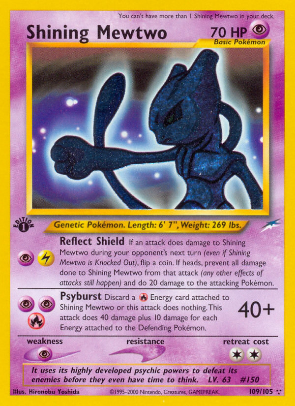 Shining Mewtwo (109/105) [Neo Destiny 1st Edition] | Gear Gaming Bentonville