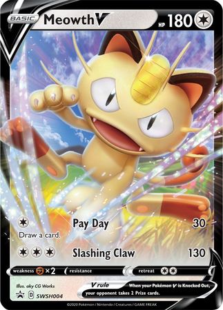 Meowth V (SWSH004) [Sword & Shield: Black Star Promos] | Gear Gaming Bentonville