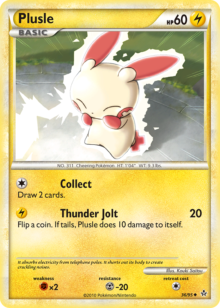 Plusle (36/95) [HeartGold & SoulSilver: Unleashed] | Gear Gaming Bentonville