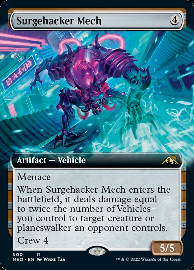 Surgehacker Mech (Extended Art) [Kamigawa: Neon Dynasty] | Gear Gaming Bentonville