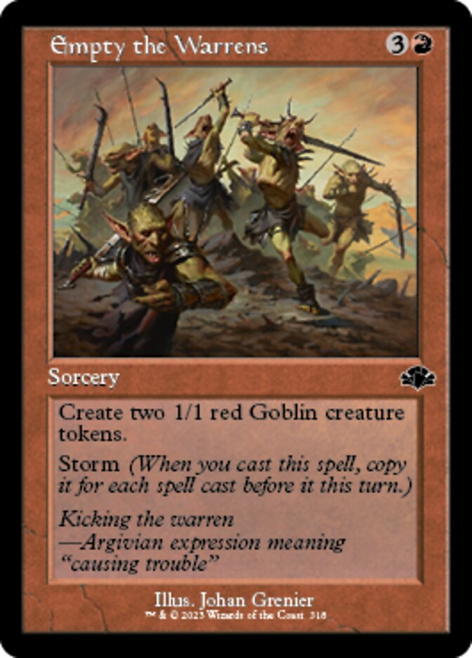 Empty the Warrens (Retro) [Dominaria Remastered] | Gear Gaming Bentonville