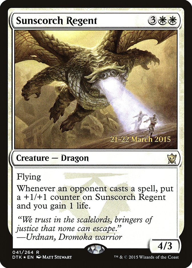 Sunscorch Regent [Dragons of Tarkir Prerelease Promos] | Gear Gaming Bentonville