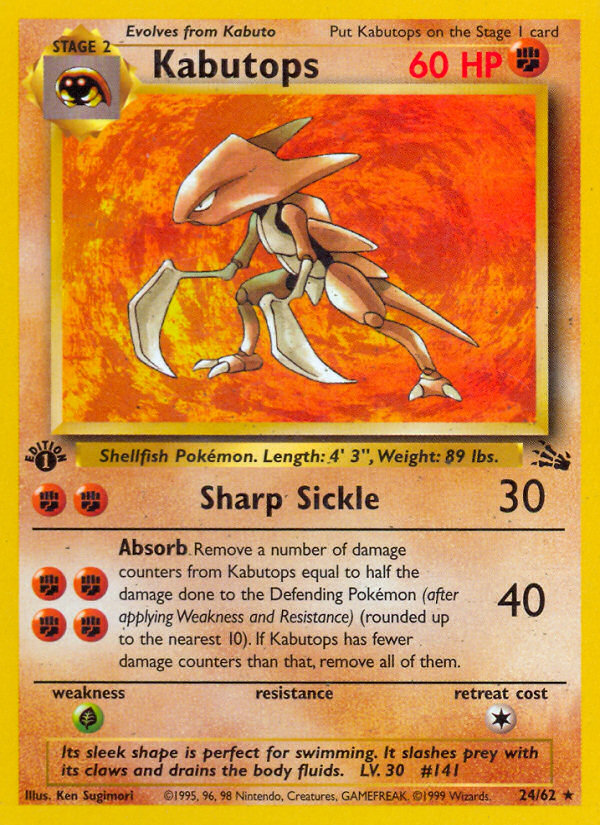 Kabutops (24/62) [Fossil 1st Edition] | Gear Gaming Bentonville