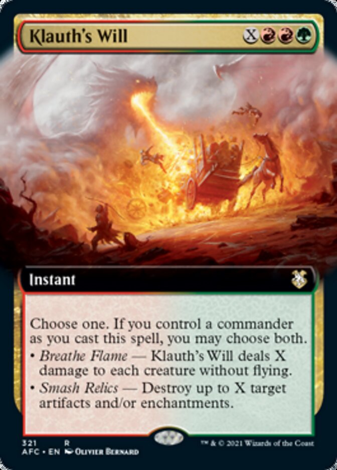Klauth's Will (Extended Art) [Dungeons & Dragons: Adventures in the Forgotten Realms Commander] | Gear Gaming Bentonville