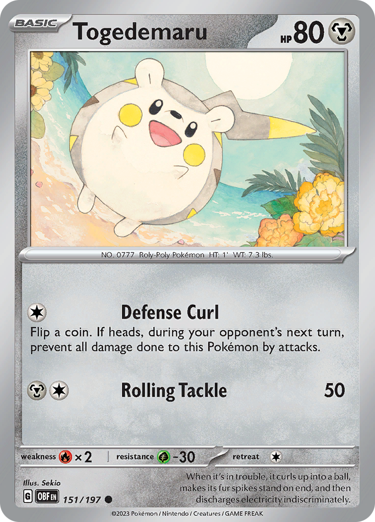 Togedemaru (151/197) [Scarlet & Violet: Obsidian Flames] | Gear Gaming Bentonville