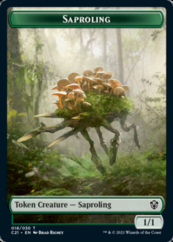 Food // Saproling Double-Sided Token [Commander 2021 Tokens] | Gear Gaming Bentonville
