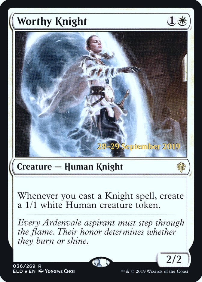 Worthy Knight [Throne of Eldraine Prerelease Promos] | Gear Gaming Bentonville