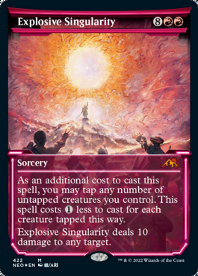 Explosive Singularity (Showcase) (Foil Etched) [Kamigawa: Neon Dynasty] | Gear Gaming Bentonville