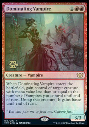 Dominating Vampire [Innistrad: Crimson Vow Prerelease Promos] | Gear Gaming Bentonville