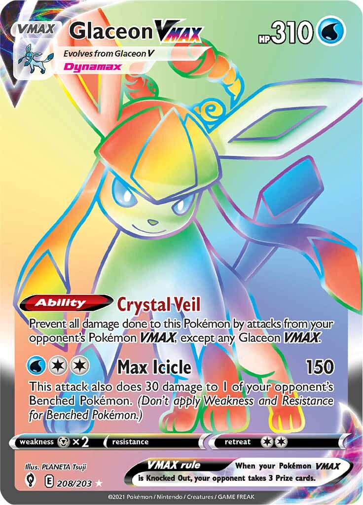 Glaceon VMAX (208/203) [Sword & Shield: Evolving Skies] | Gear Gaming Bentonville