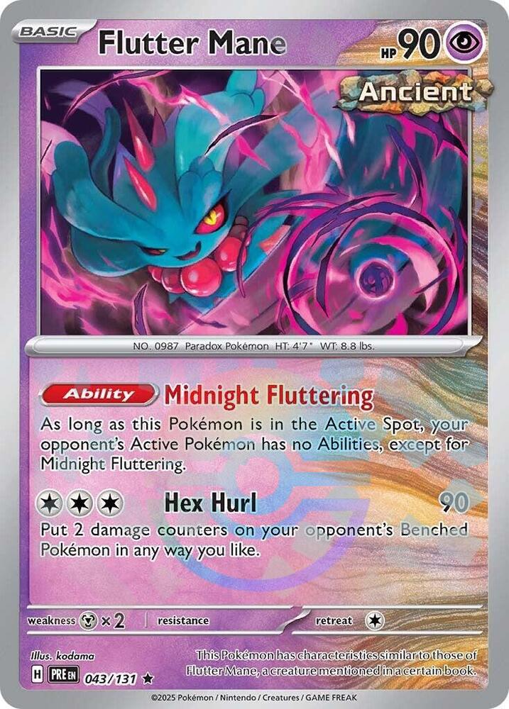 Flutter Mane (043/131) (Poke Ball Pattern) [Scarlet & Violet: Prismatic Evolutions] | Gear Gaming Bentonville