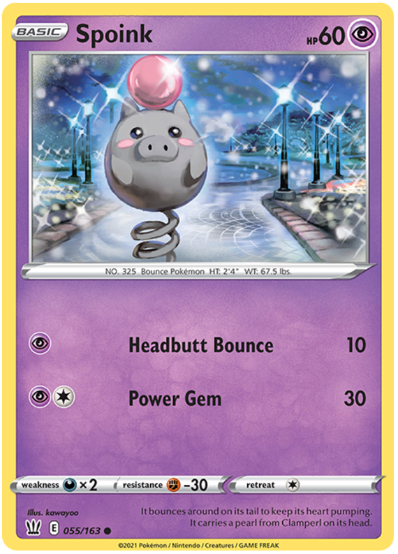 Spoink (055/163) [Sword & Shield: Battle Styles] | Gear Gaming Bentonville