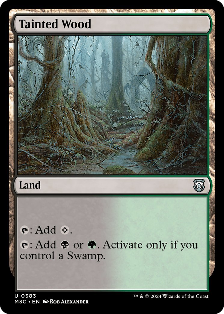 Tainted Wood (Ripple Foil) [Modern Horizons 3 Commander] | Gear Gaming Bentonville