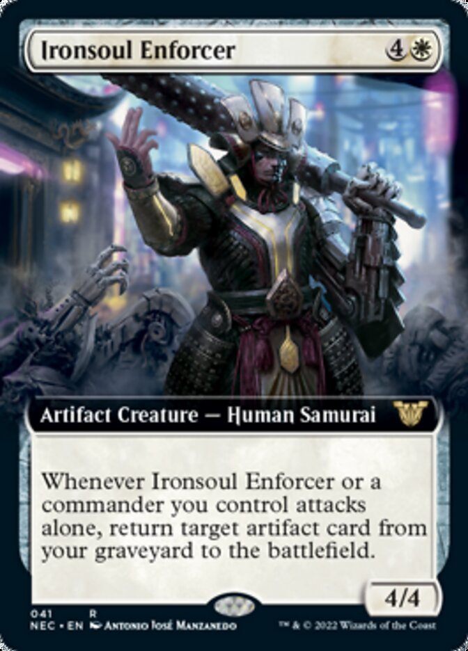 Ironsoul Enforcer (Extended Art) [Kamigawa: Neon Dynasty Commander] | Gear Gaming Bentonville