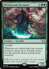 Shriekwood Devourer (Extended Art) [Duskmourn: House of Horror Commander] | Gear Gaming Bentonville