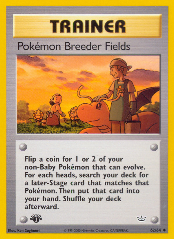 Pokemon Breeder Fields (62/64) [Neo Revelation 1st Edition] | Gear Gaming Bentonville