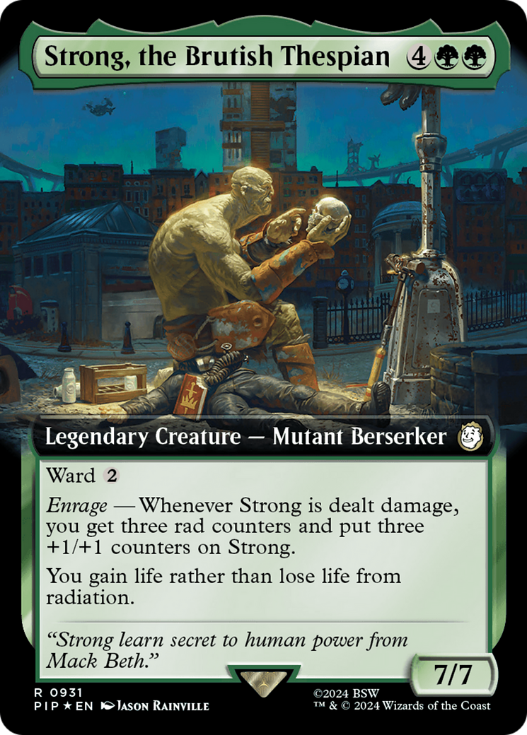 Strong, the Brutish Thespian (Extended Art) (Surge Foil) [Fallout] | Gear Gaming Bentonville
