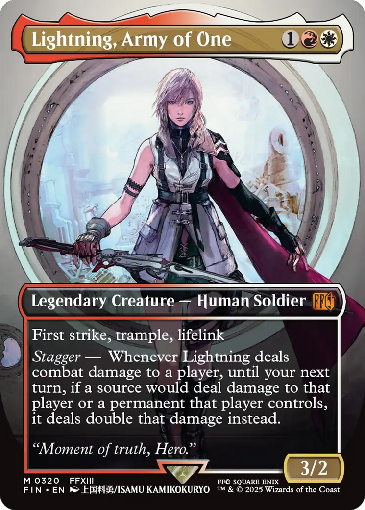 Lightning, Army of One (Borderless) (0320) [FINAL FANTASY] | Gear Gaming Bentonville