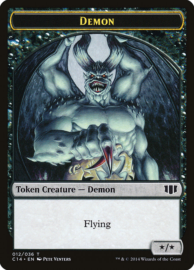 Demon (012/036) // Zombie (016/036) Double-Sided Token [Commander 2014 Tokens] | Gear Gaming Bentonville