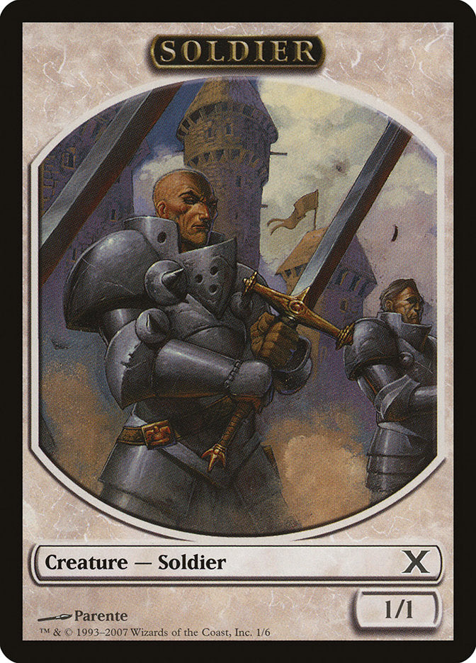 Soldier Token [Tenth Edition Tokens] | Gear Gaming Bentonville