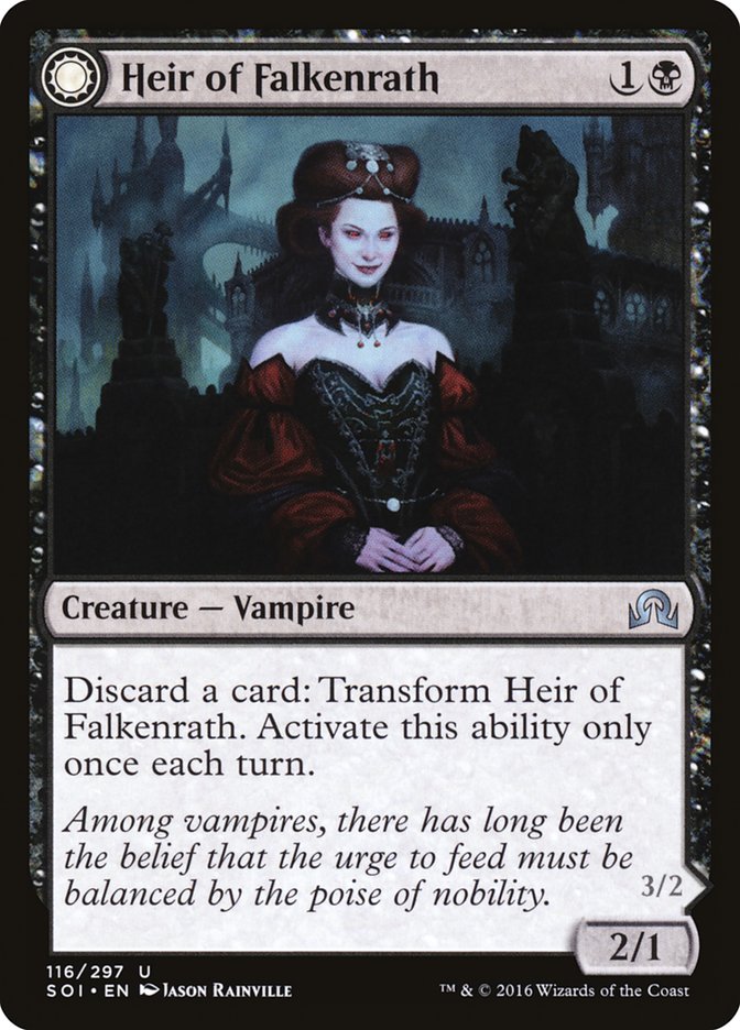 Heir of Falkenrath // Heir to the Night [Shadows over Innistrad] | Gear Gaming Bentonville