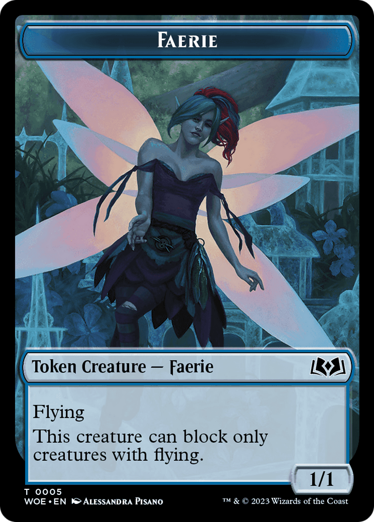 Faerie // Food (0013) Double-Sided Token [Wilds of Eldraine Tokens] | Gear Gaming Bentonville