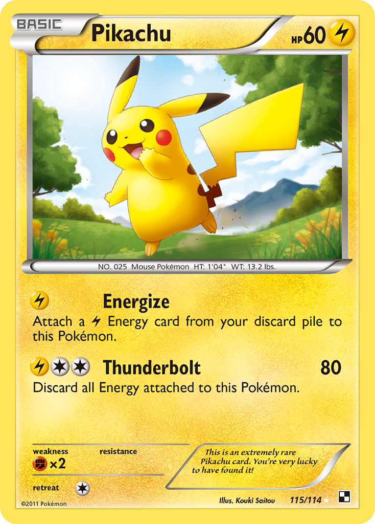 Pikachu (115/114) [Black & White: Base Set] | Gear Gaming Bentonville