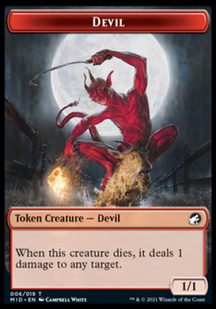 Human // Devil Double-Sided Token [Innistrad: Midnight Hunt Tokens] | Gear Gaming Bentonville