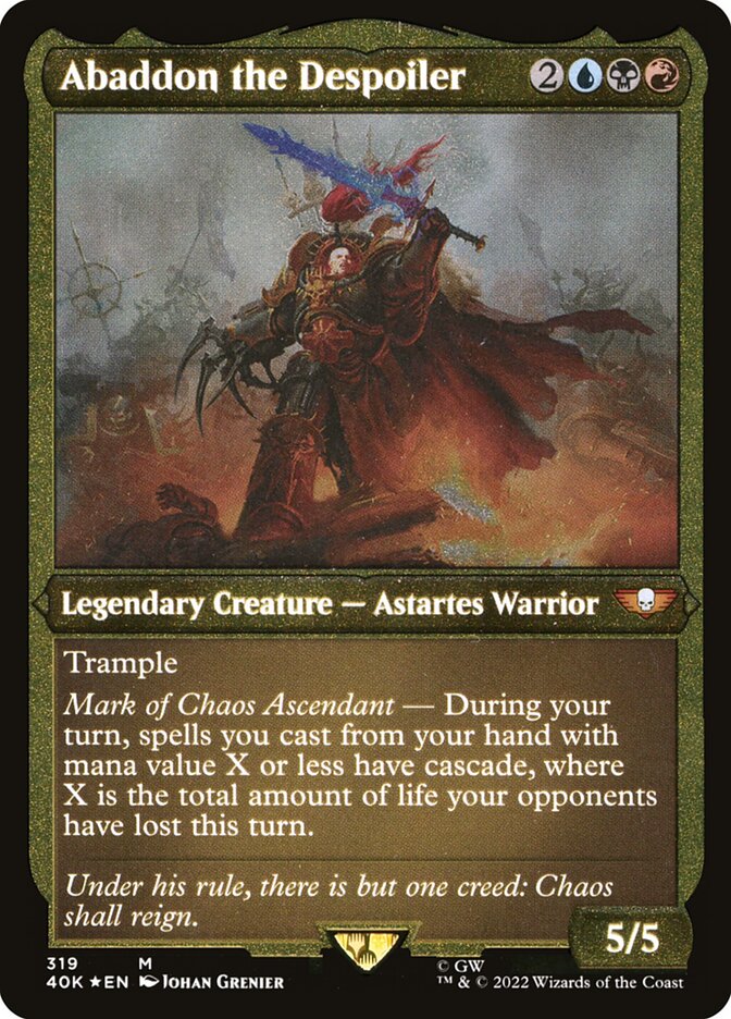 Abaddon the Despoiler (Display Commander) (Etched Foil) [Warhammer 40,000] | Gear Gaming Bentonville