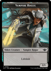 Vampire Rogue // Plot Double-Sided Token [Outlaws of Thunder Junction Tokens] | Gear Gaming Bentonville